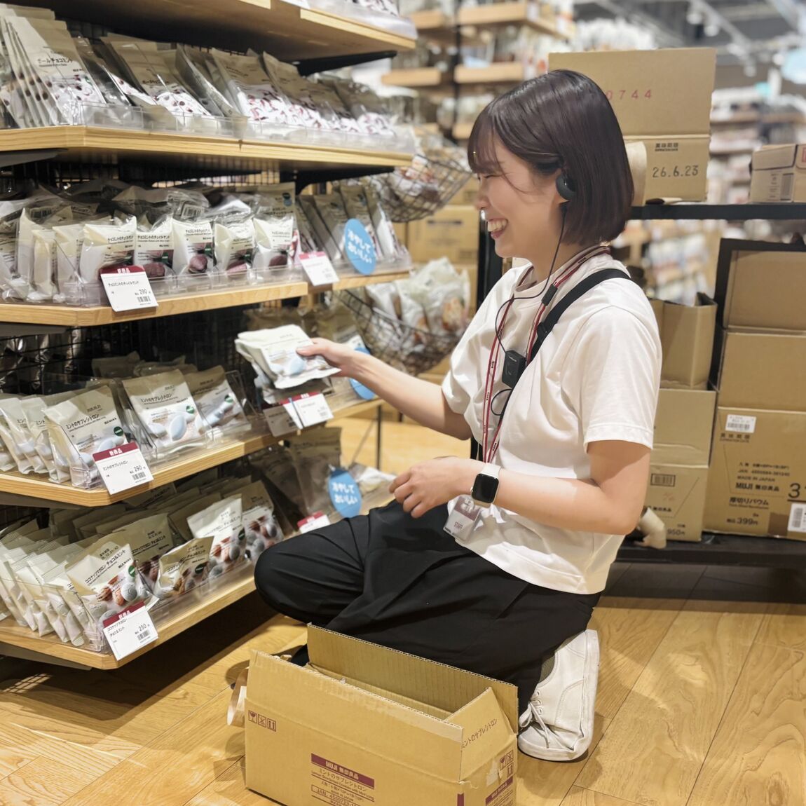 婦人涼感ワイドTシャツのスタッフ着用画像