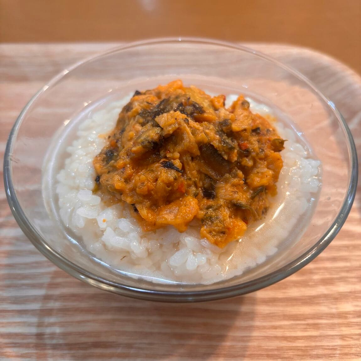 冷やし茶漬け　キムチとザーサイ