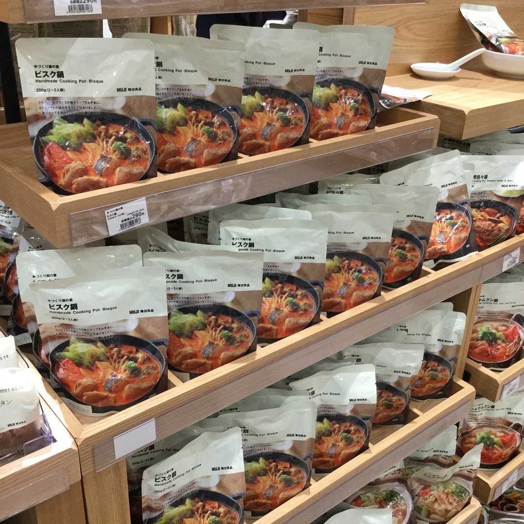 鍋の素シリーズの売り場