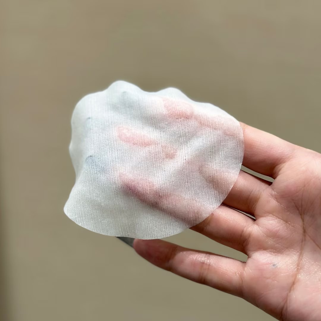 透ける程度の薄さ