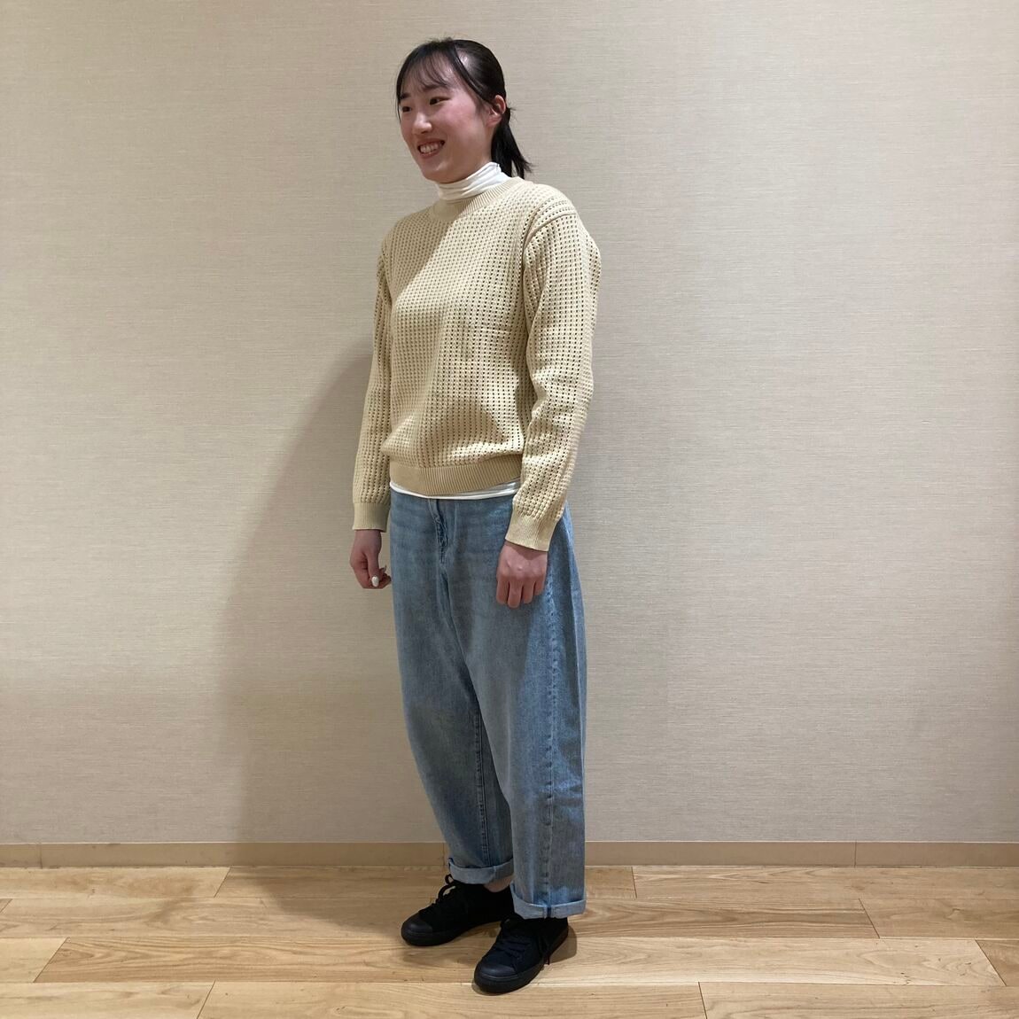 【アル・プラザ草津】コクーンパンツ全身コーディネート