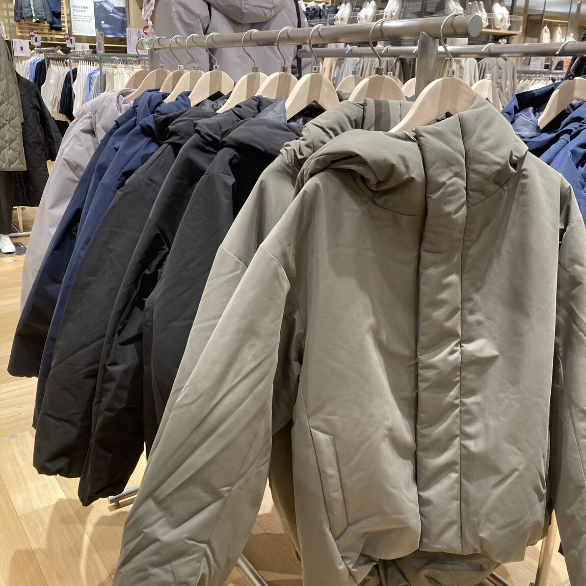 撥水中わたフードジャケット