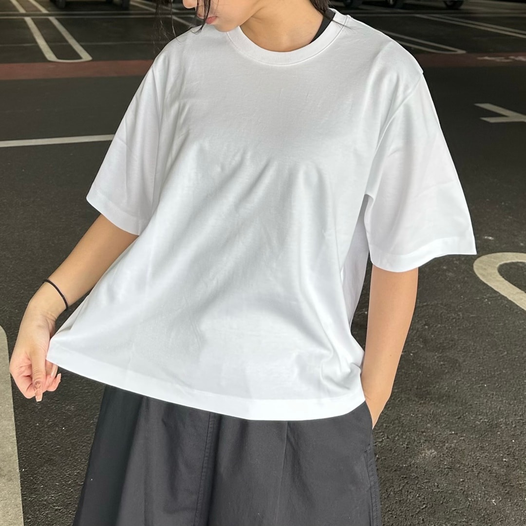 婦人の涼感UVカットクルーネックワイド半袖Ｔシャツ