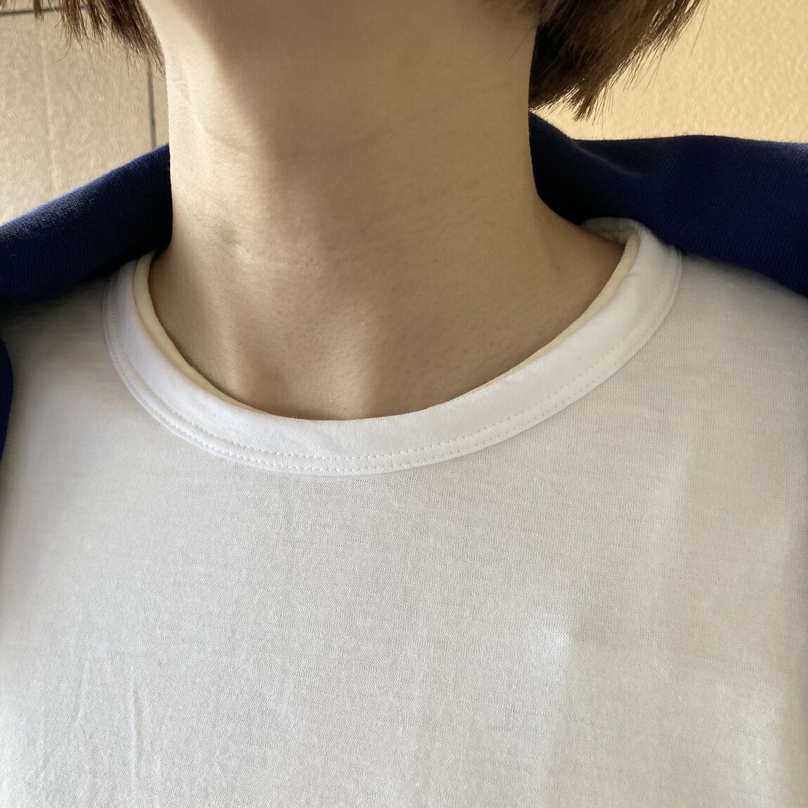 強撚天竺編みクルーネック長袖Ｔシャツ