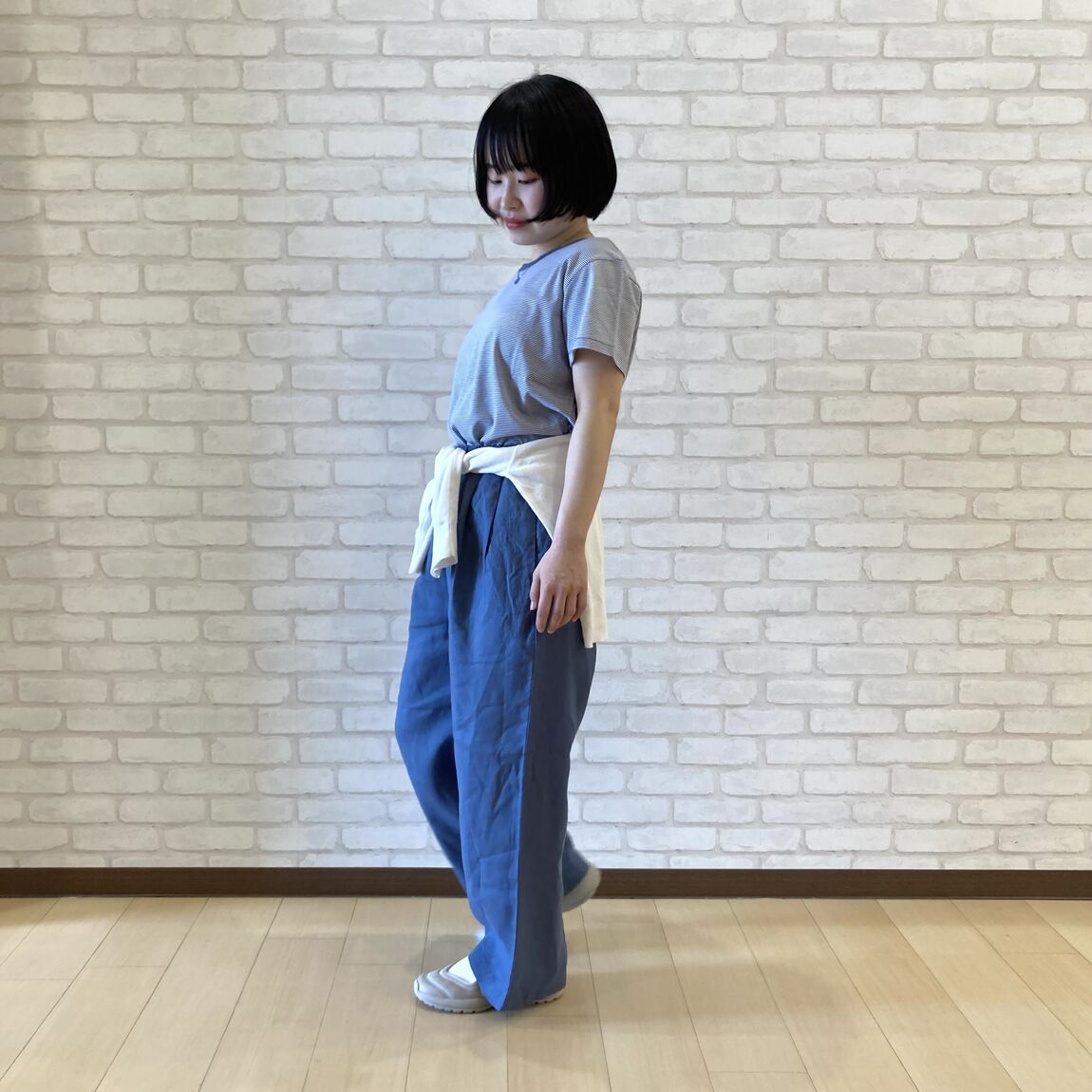 天竺半袖、リネンイージーパンツ