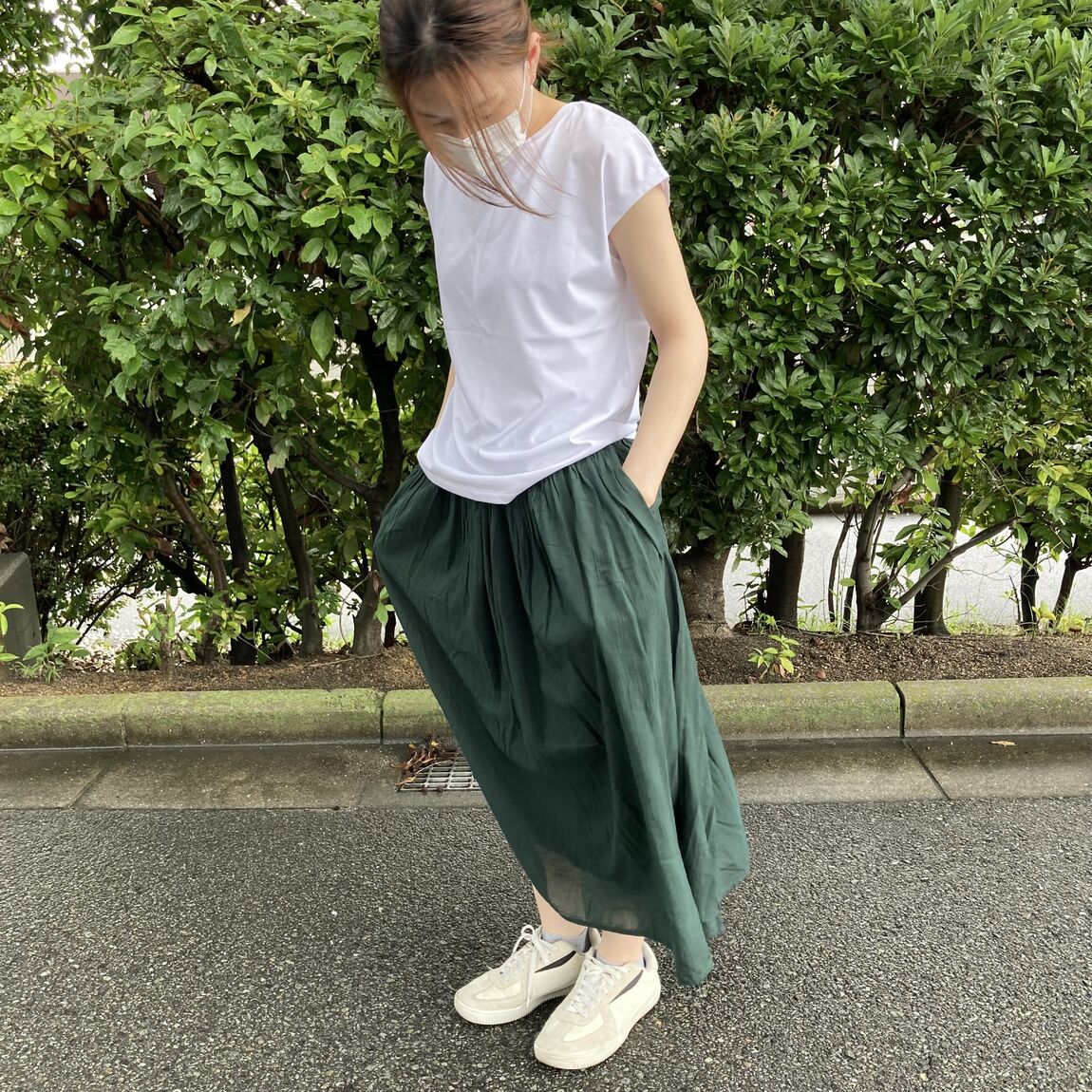 【イオンモール姫路大津】婦人　天竺編みフレンチスリーブTシャツを使ったコーディネートをご紹介！