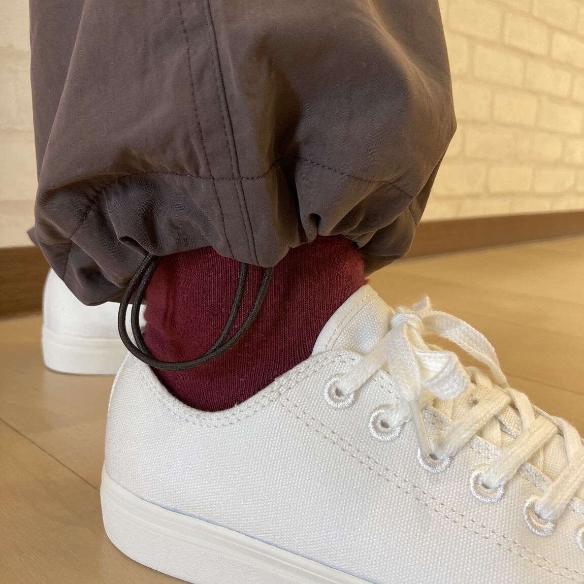 防風裏起毛イージーパンツ