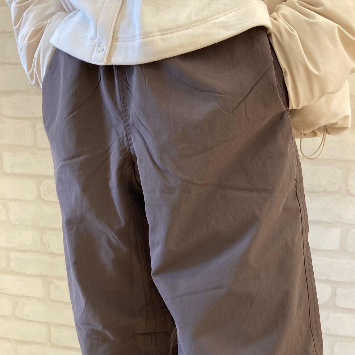 防風裏起毛イージーパンツ