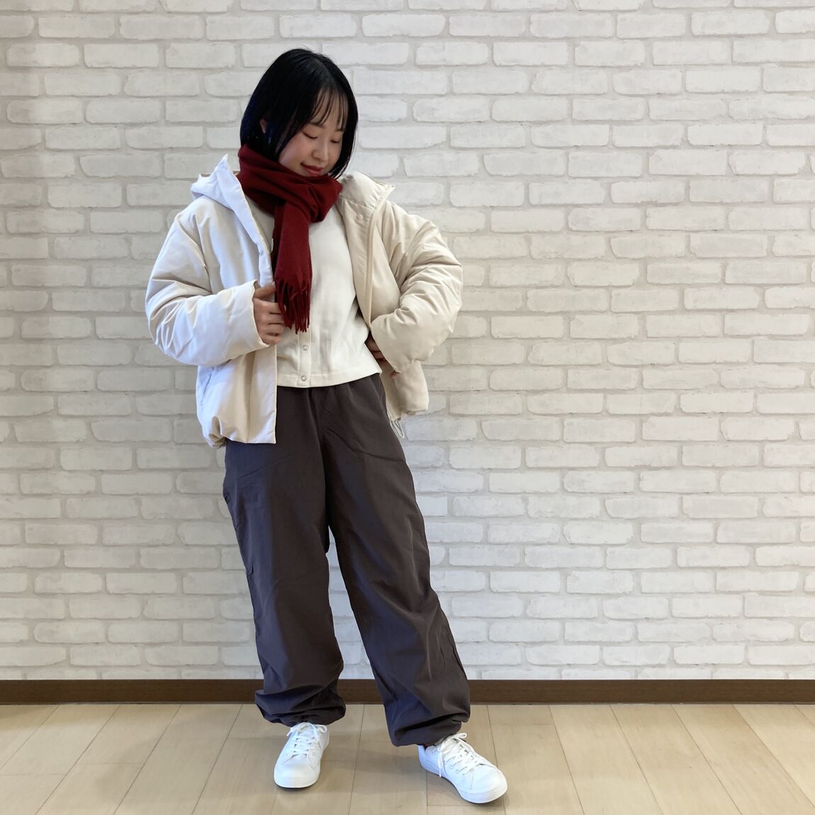 防風裏起毛イージーパンツ