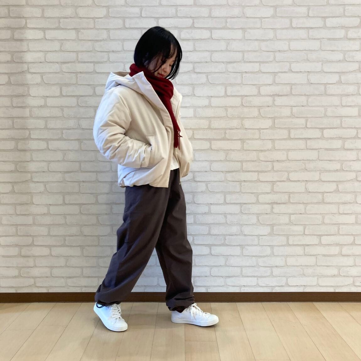 防風裏起毛イージーパンツ