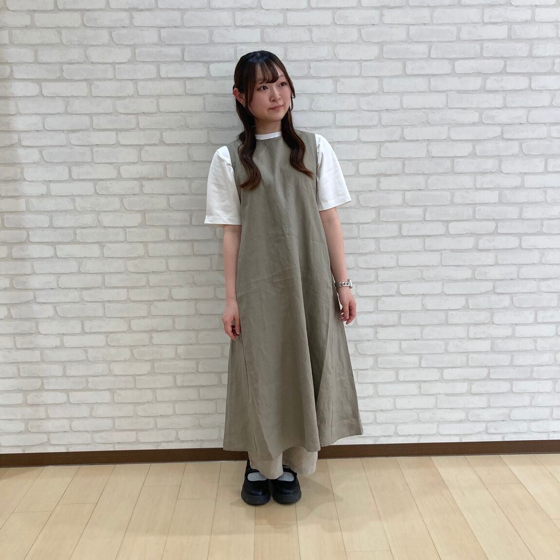 涼感UVカットクルーネックワイド半袖Tシャツ