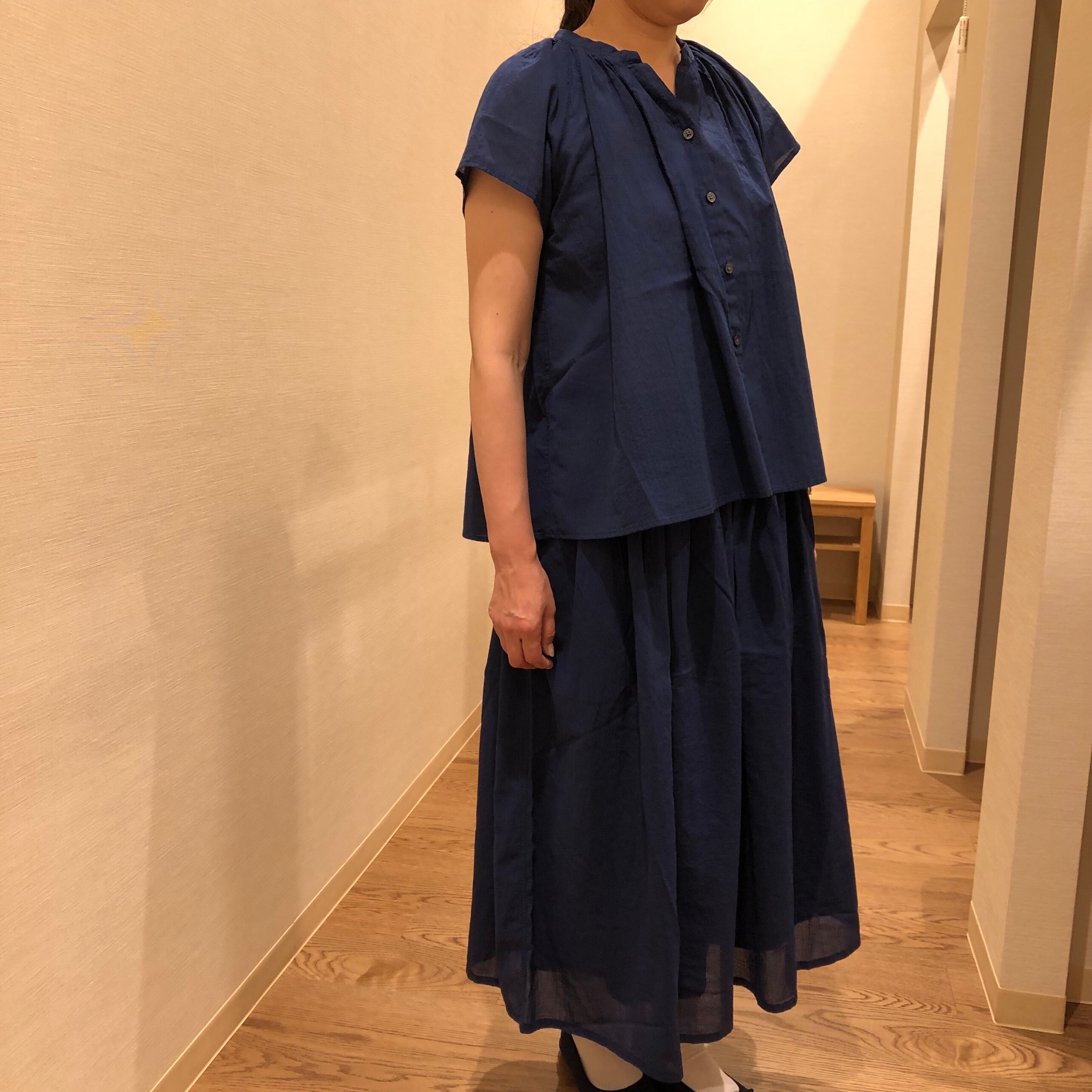 セットアップで着用
