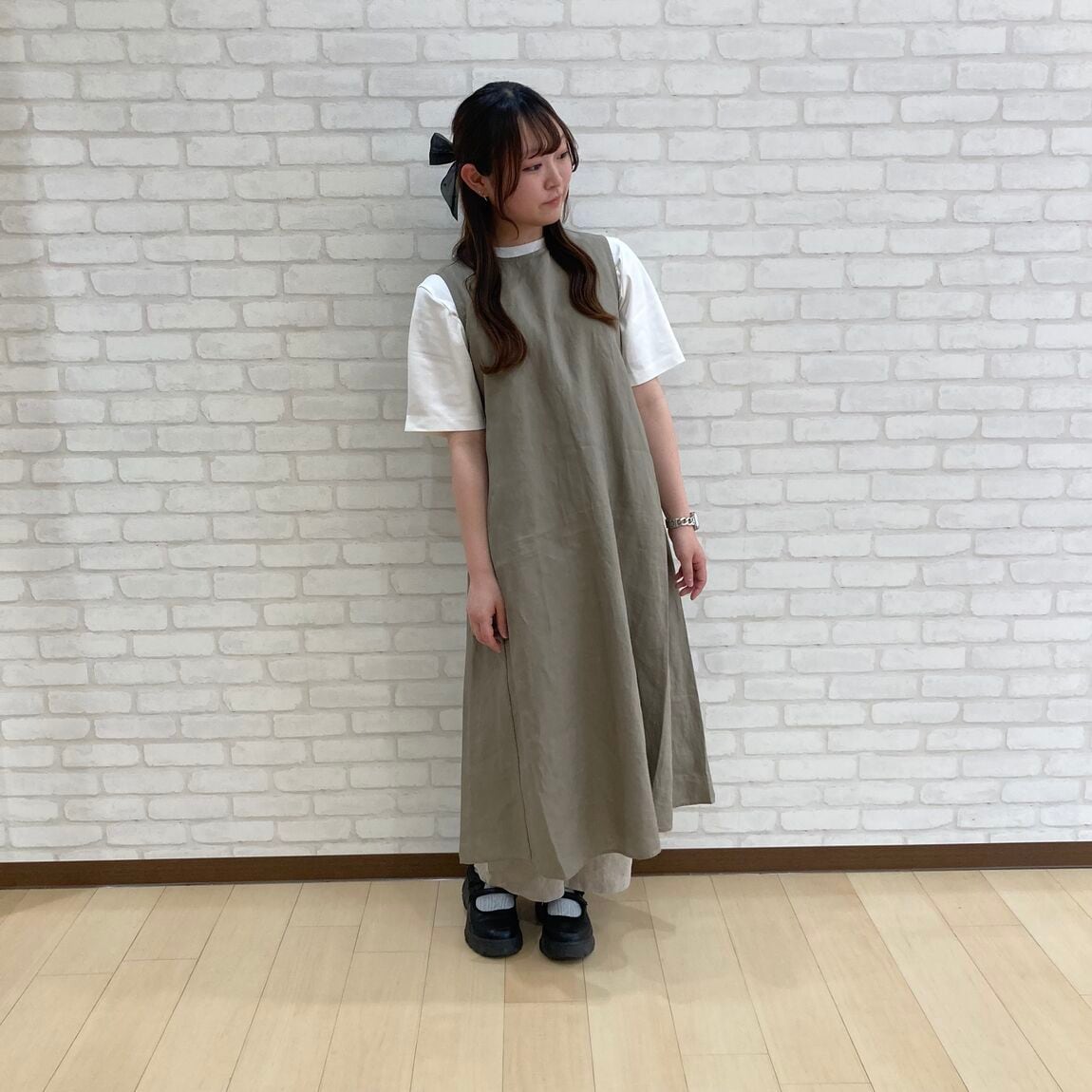 涼感UVカットクルーネックワイド半袖Tシャツ