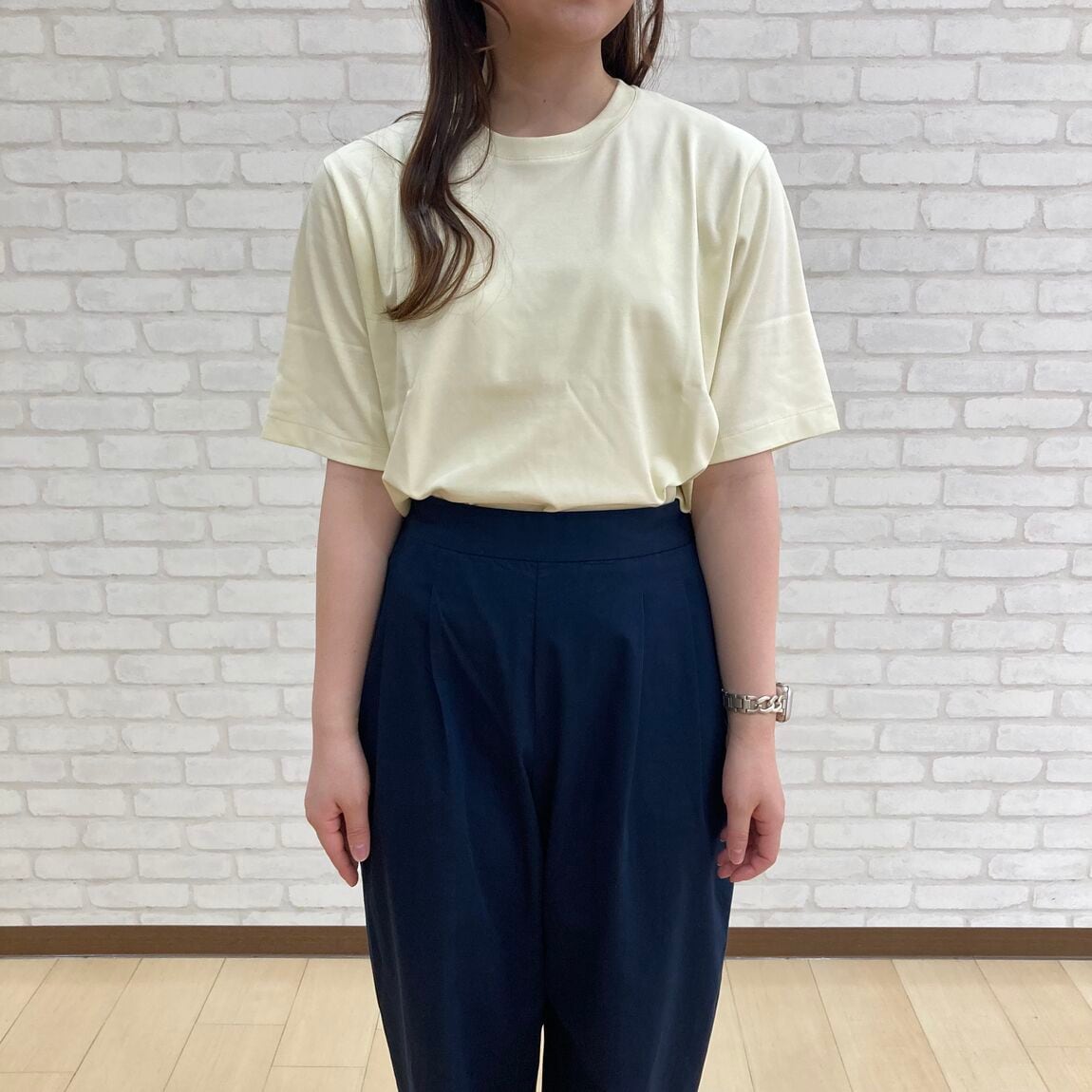 涼感UVカットクルーネックワイド半袖Tシャツ