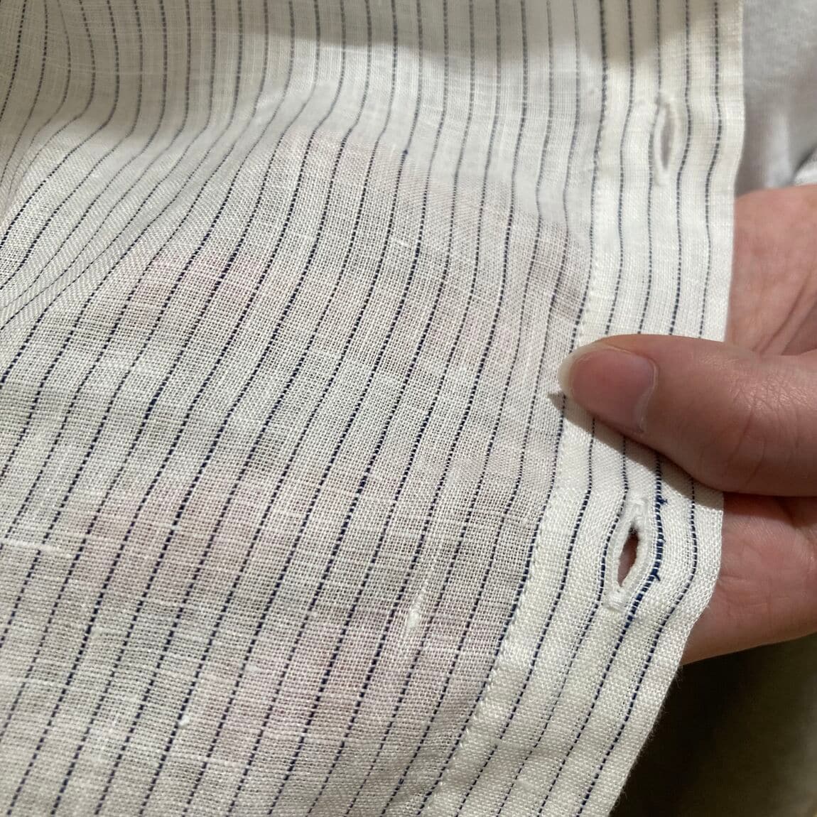 【アル・プラザ草津】リネン洗いざらしレギュラーカラー長袖シャツ素材