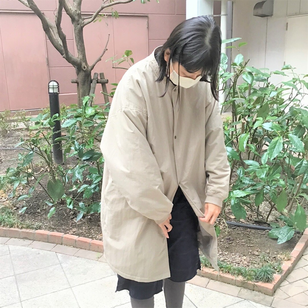 撥水中わたスタンドカラーコート