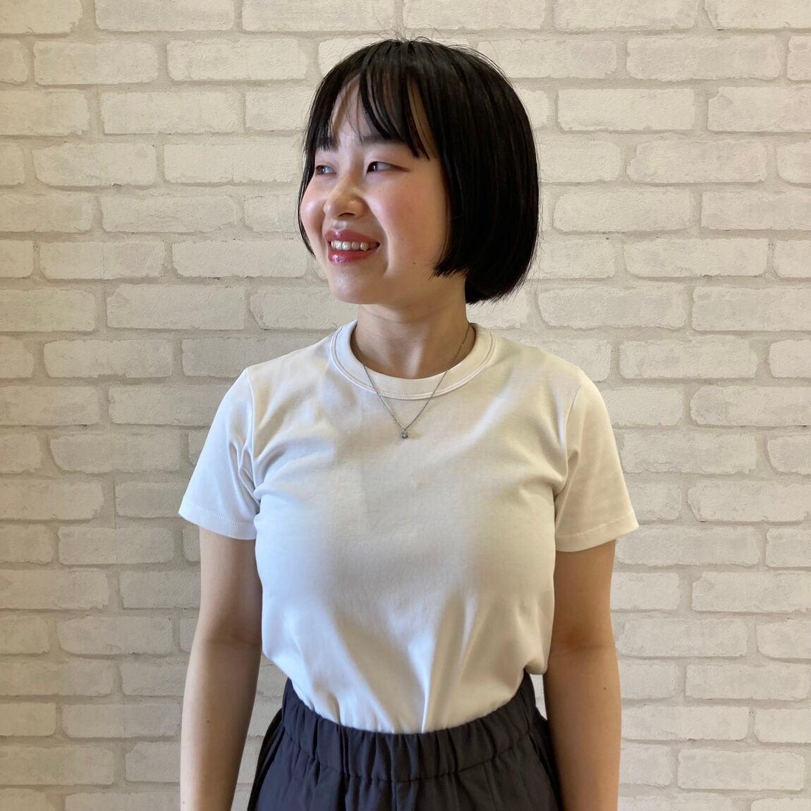 涼感汗じみしにくいクルーネック半袖Tシャツ