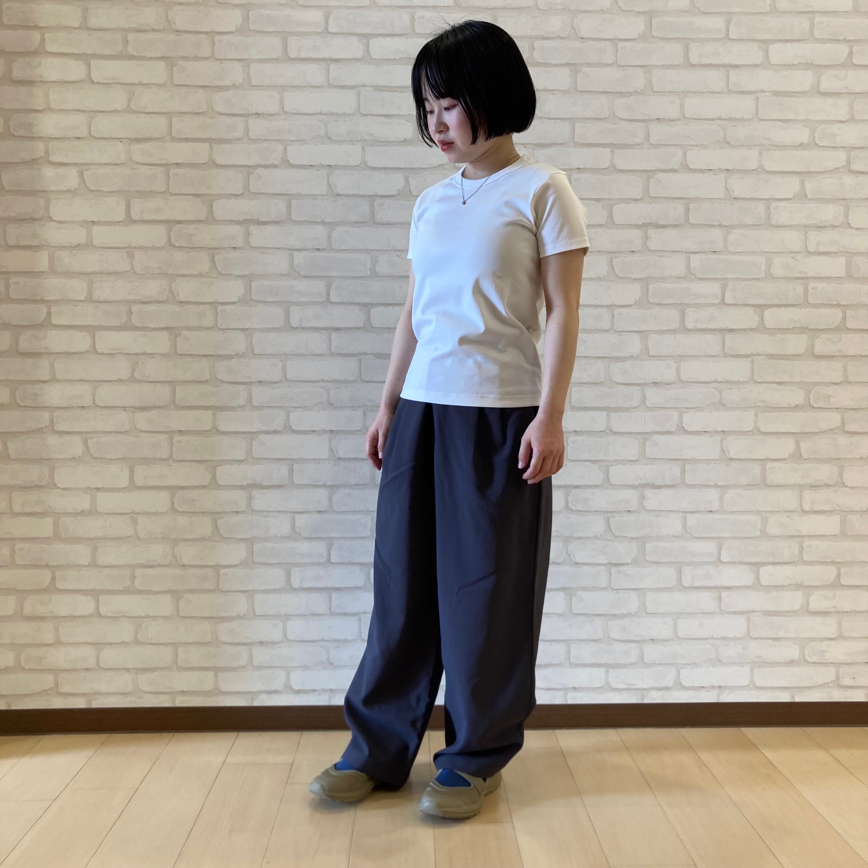 涼感汗じみしにくいクルーネック半袖Tシャツ
