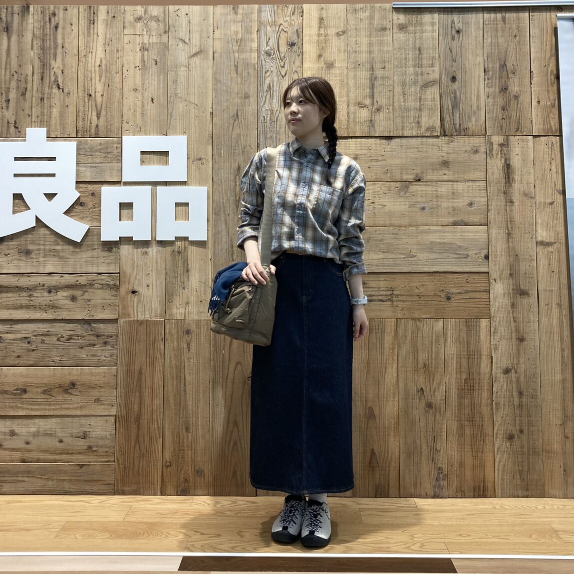 フランネルシャツを利用した全身スナップ