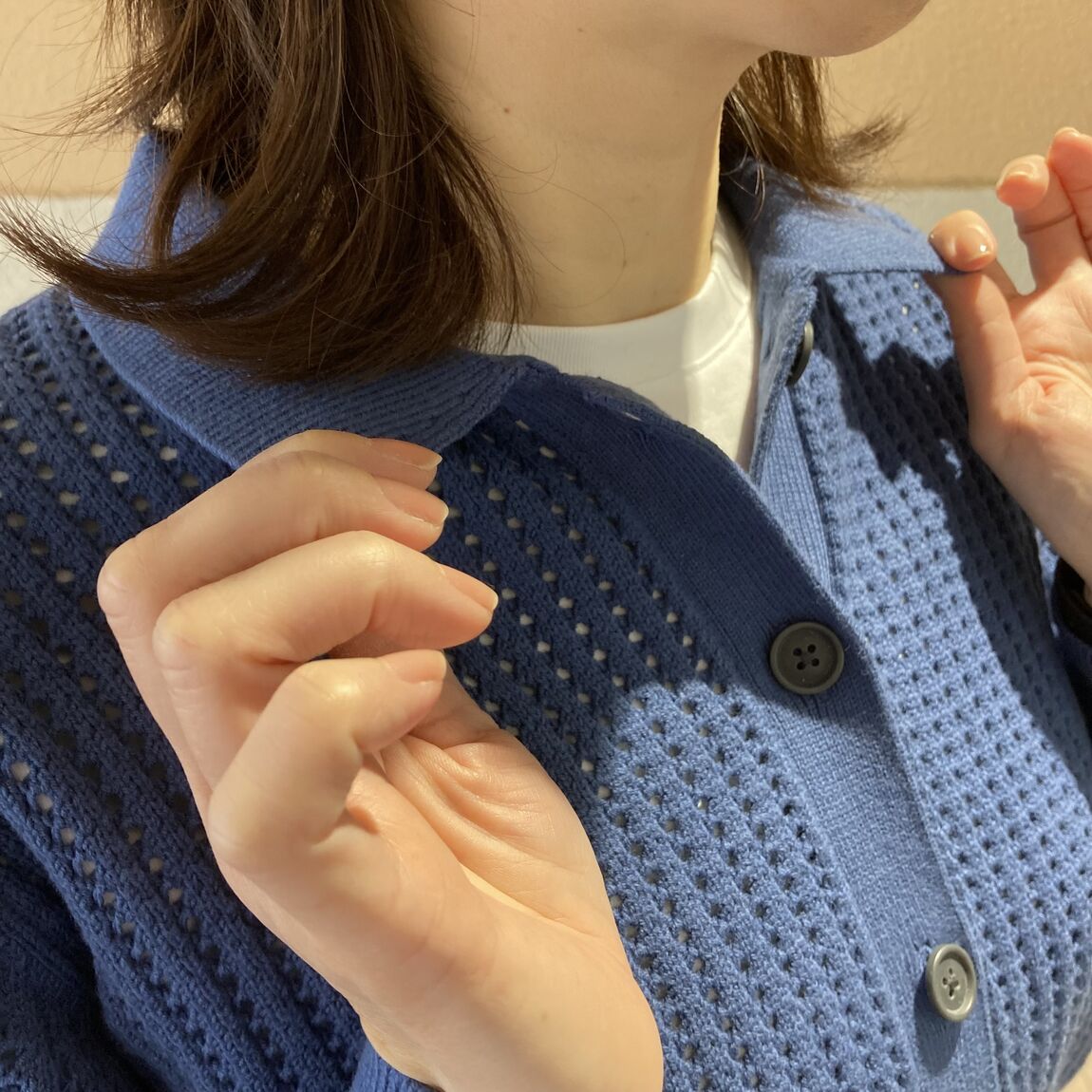 ポロカーディガン