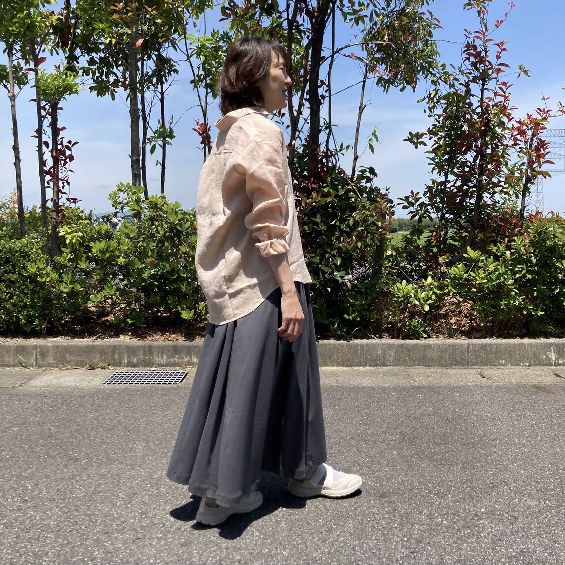 婦人リネンシャツ