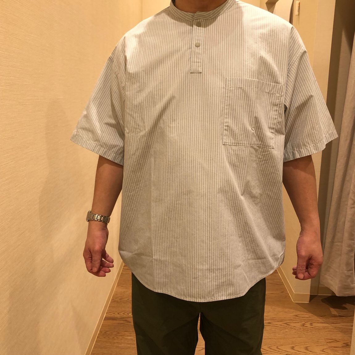 ヘンリーネックシャツ