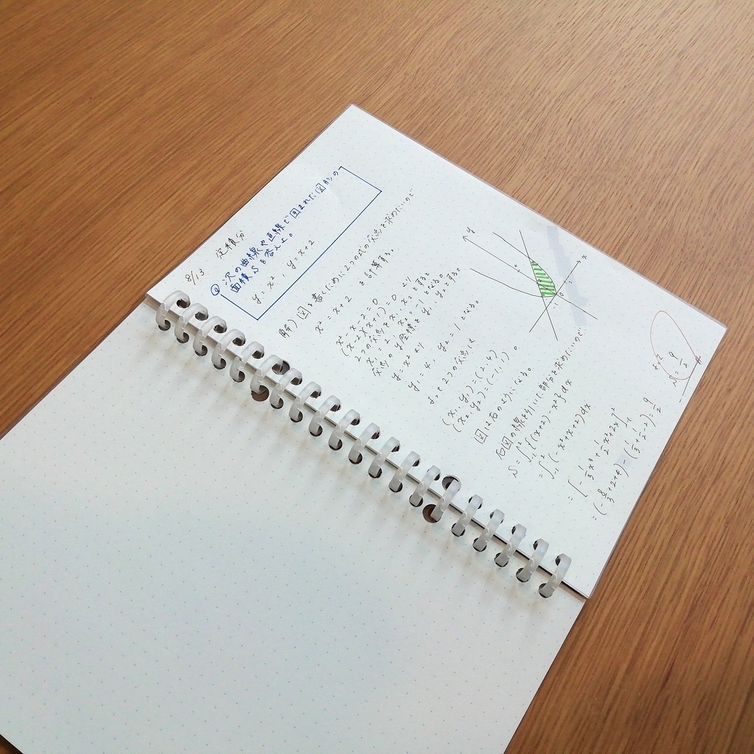 数学式の書いてあるリフィル