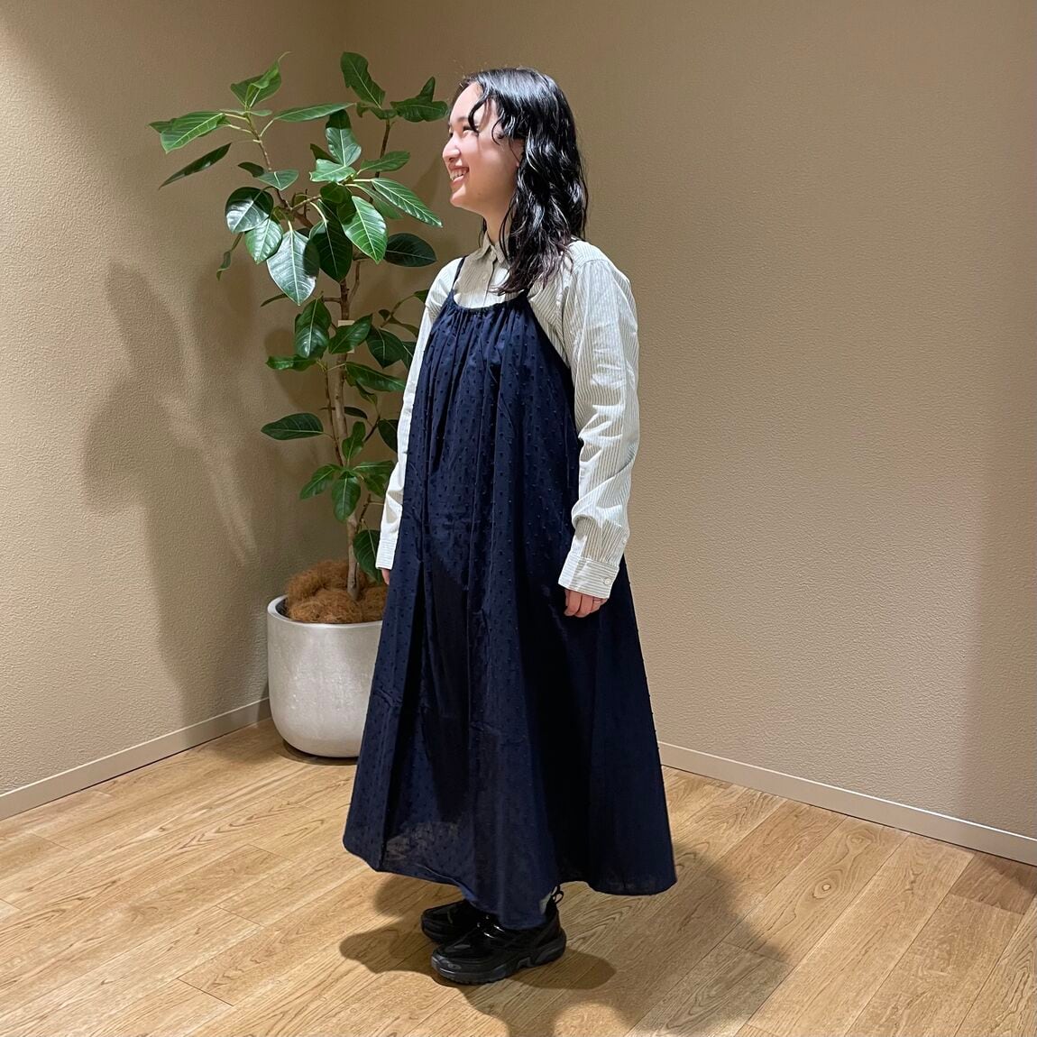 ドットキャミワンピース