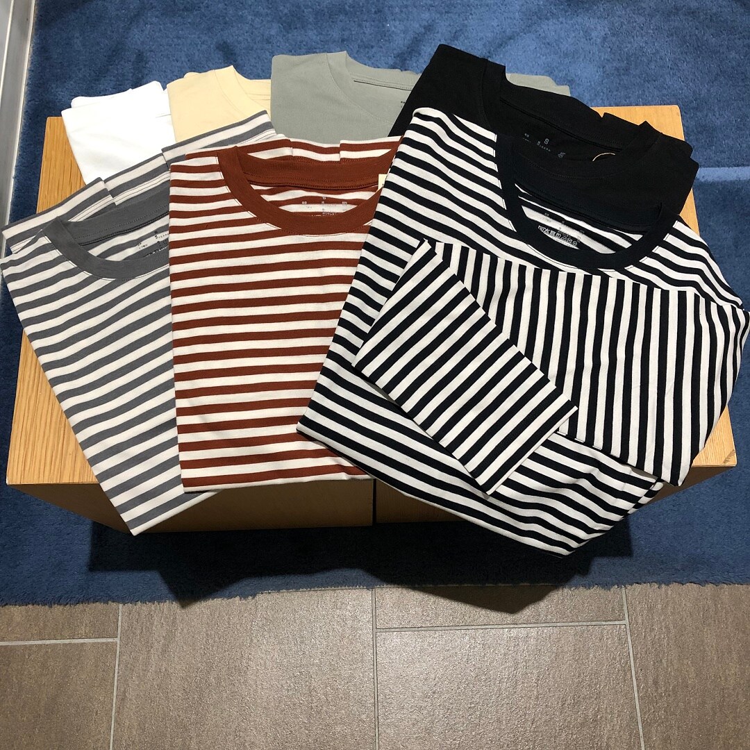 【ららぽーと磐田】婦人　天竺編みクルーネック長袖Tシャツ