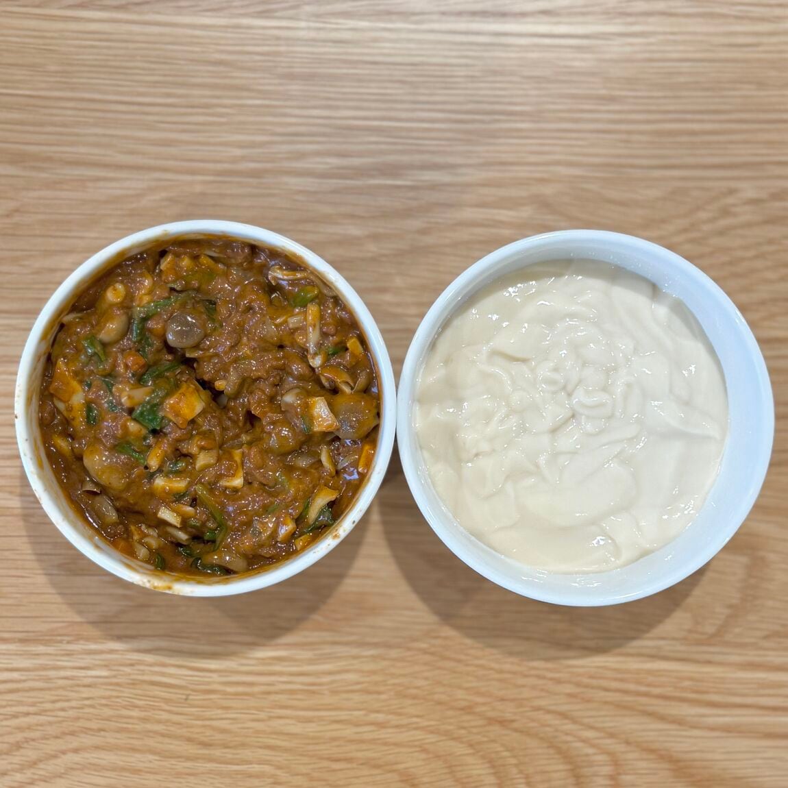 ホワイトソースを盛ります