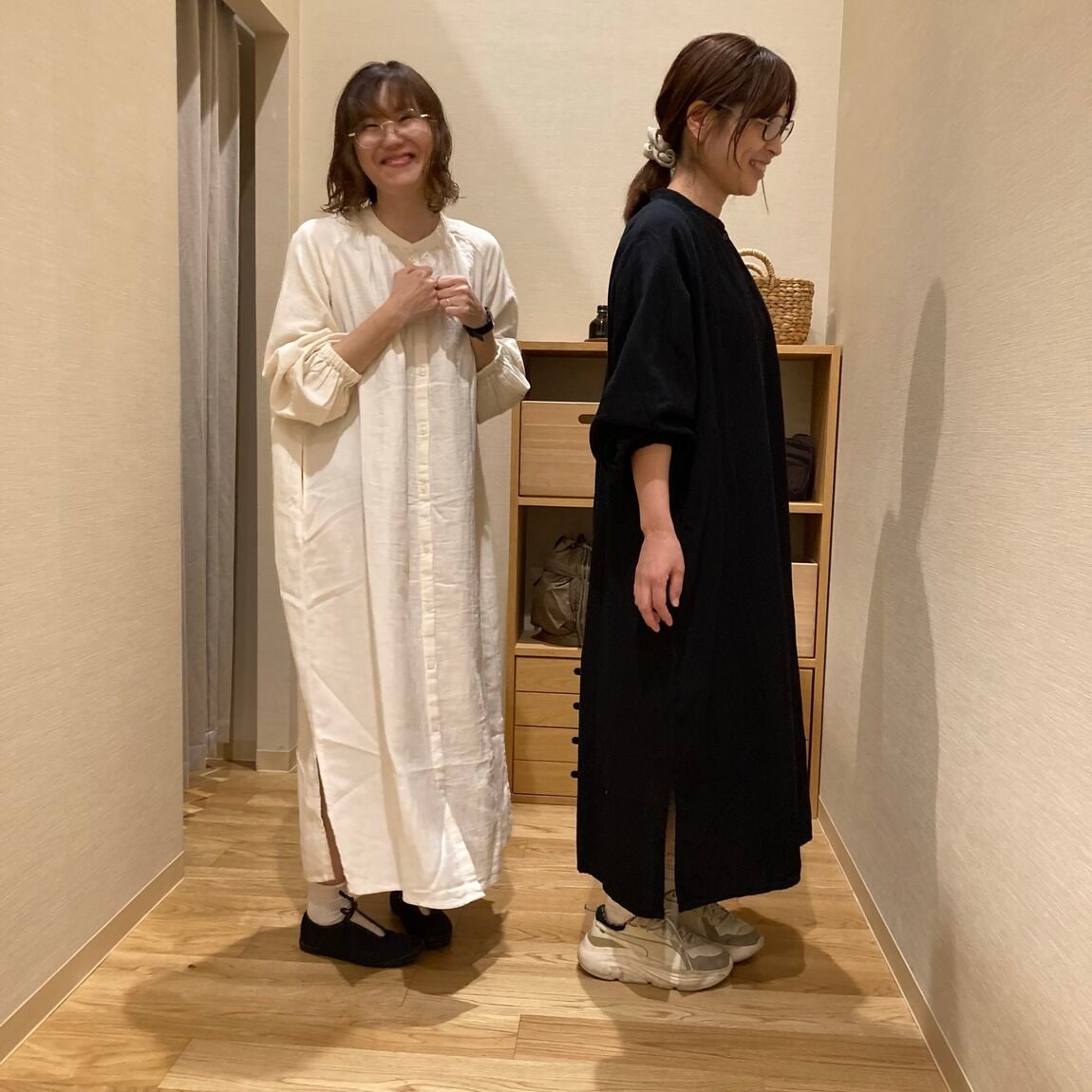 【ヨシヅヤ笠松】スタッフおすすめふんわりしぼガーゼ長袖ワンピース_9ebXxU