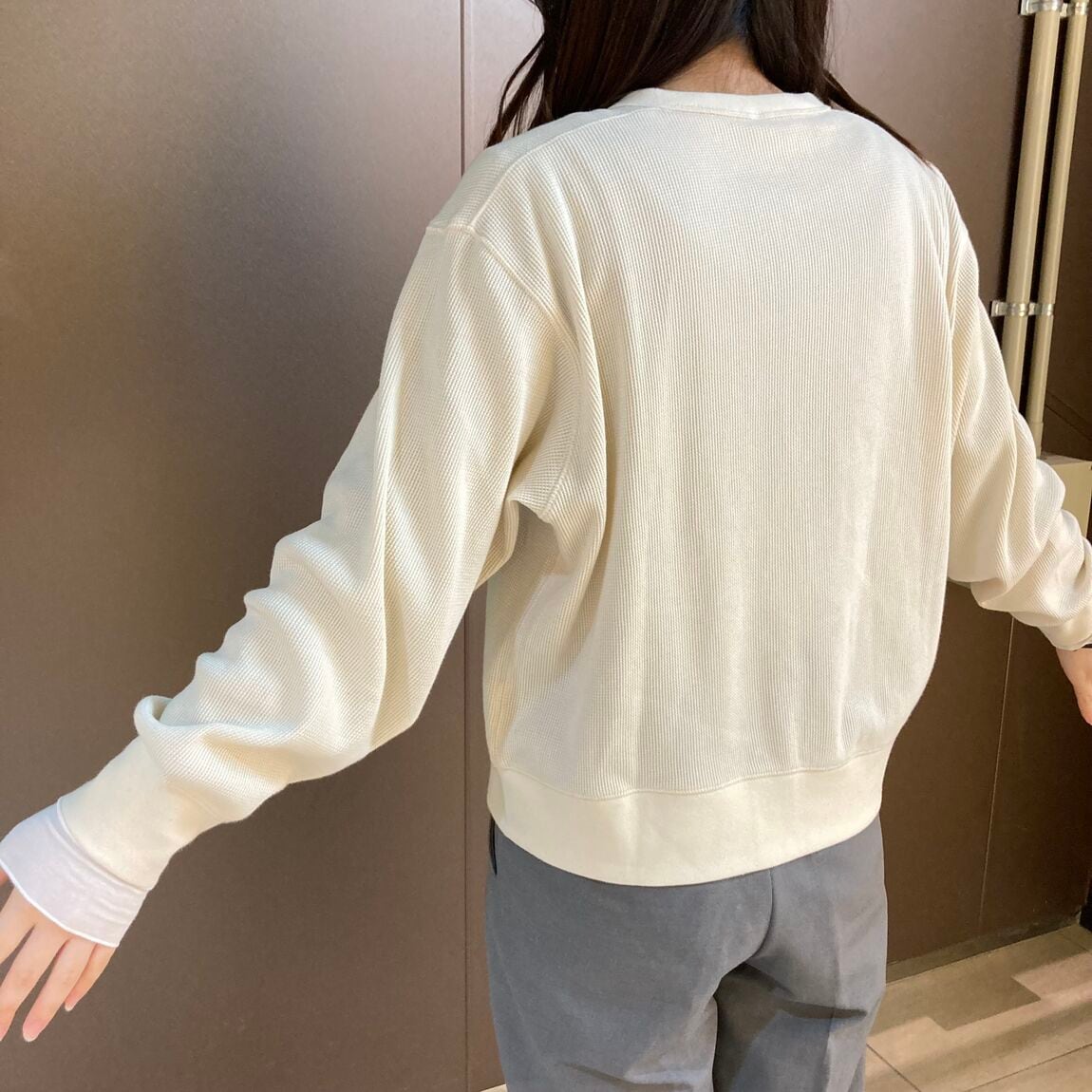 ワッフルカーディガン