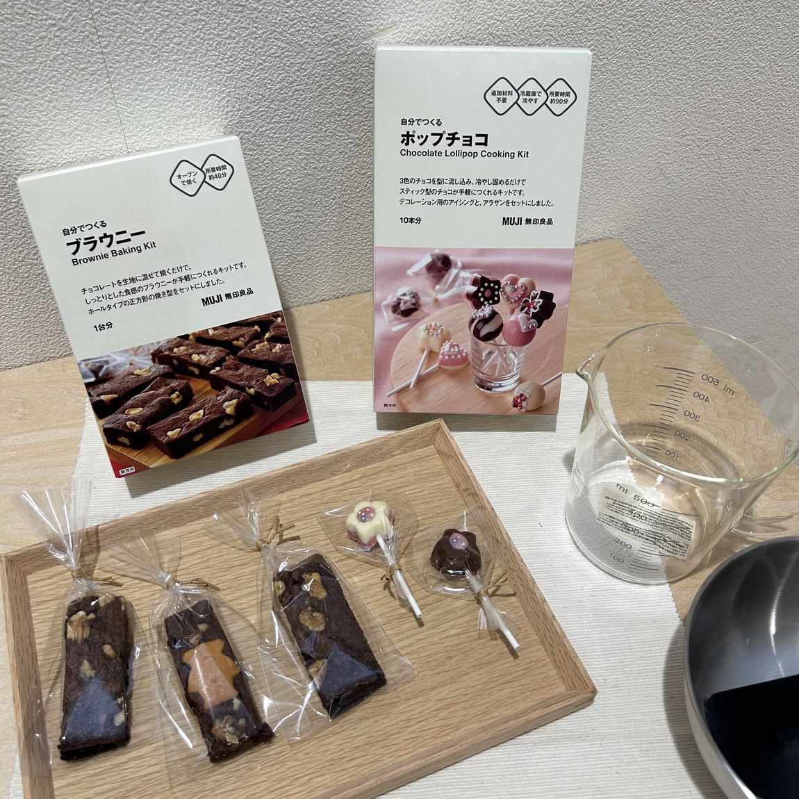 ブラウニーとポップチョコの写真