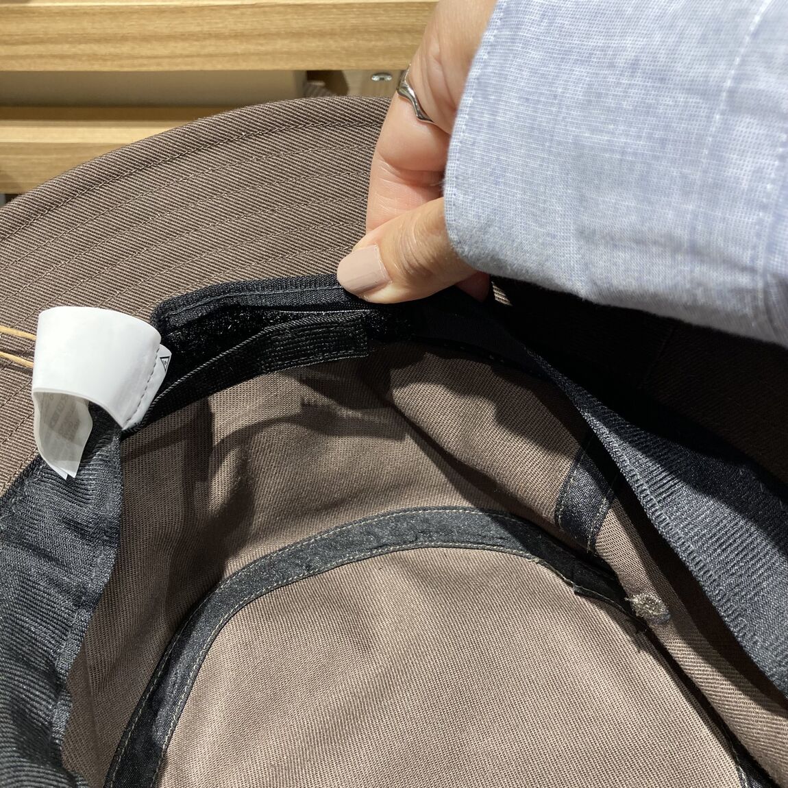 綿ファスナーアップ