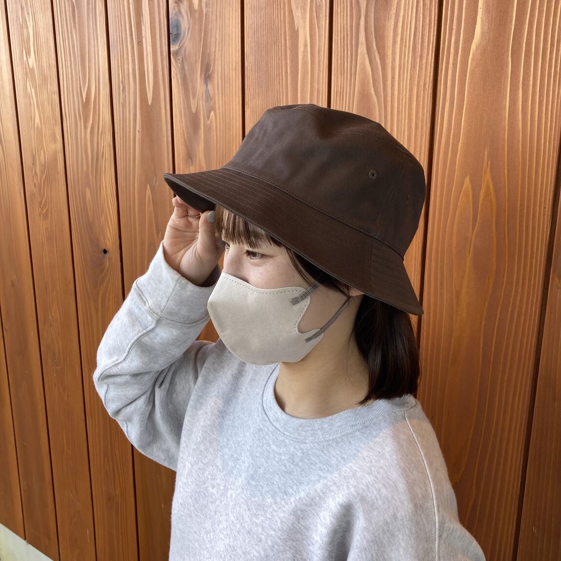 バケットハット着用画像