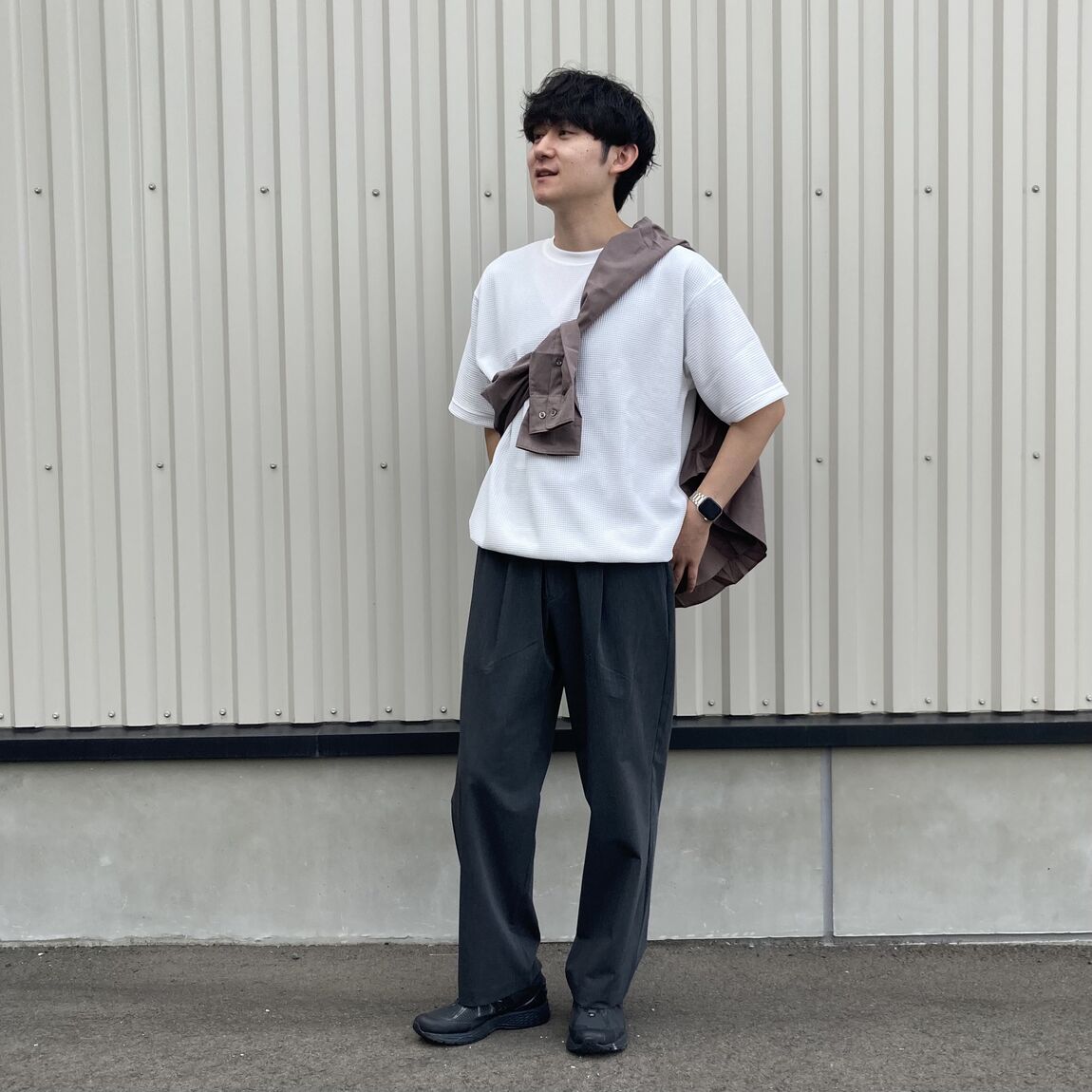 菊地さん　ワッフル半袖_LpkCW5