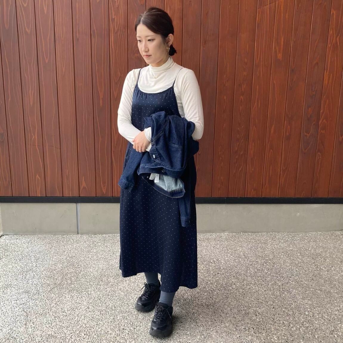 【いわて生協盛岡向中野】身長161cm 小笠原さんサテンワンピース_j43VEn