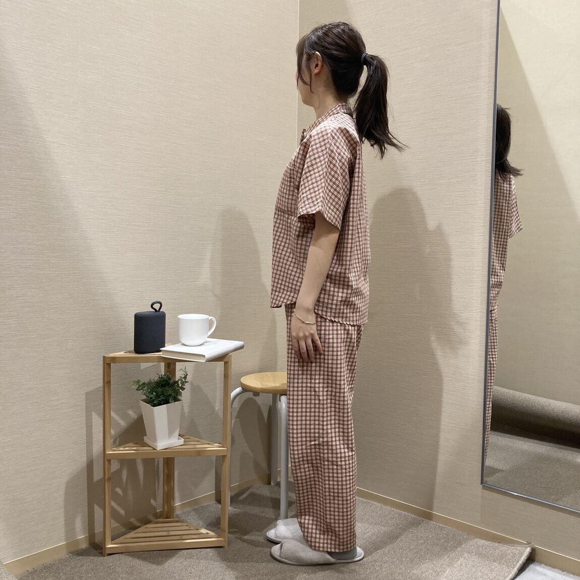 【いわて生協盛岡向中野】身長156cm チェック柄パジャマ_xSlS7Z