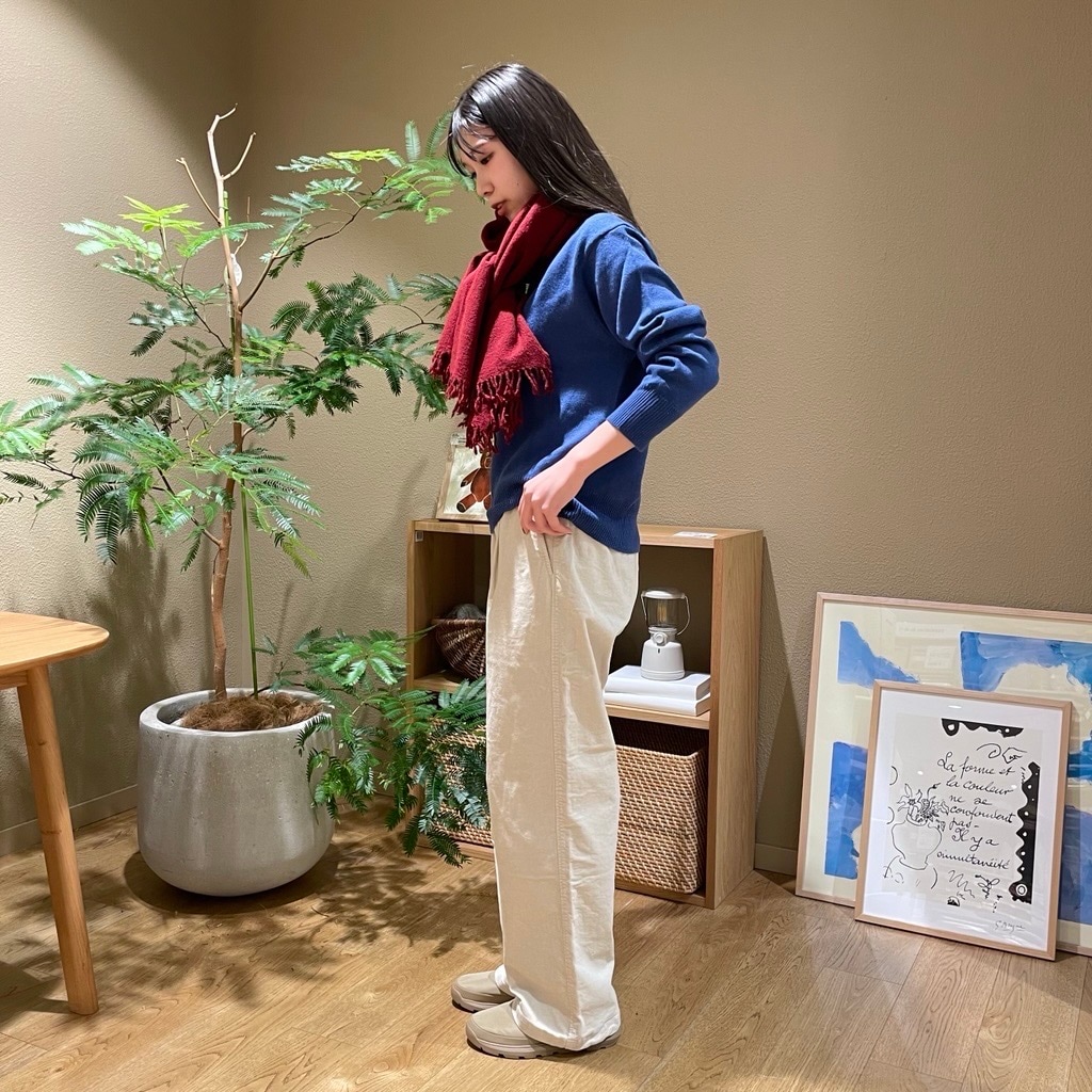 ウールセーターコーディネート