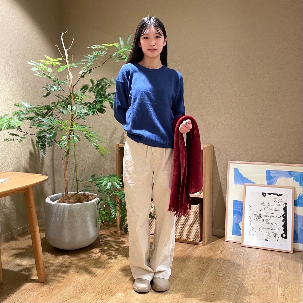 ウールセーターコーディネート