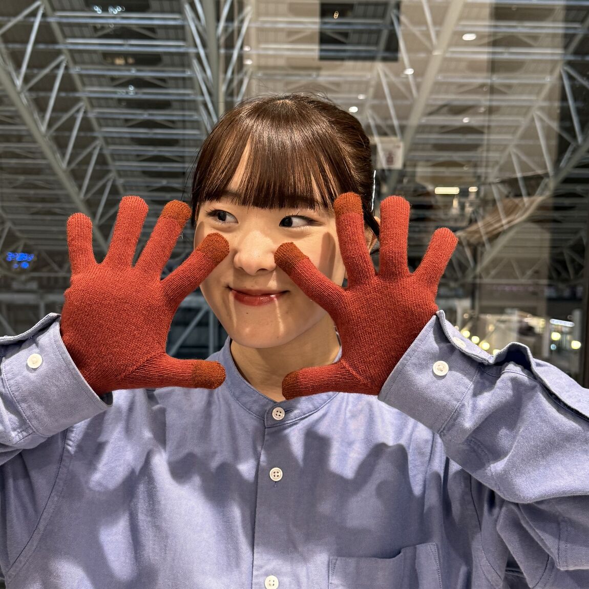 メリノウール混裏起毛タッチパネル手袋