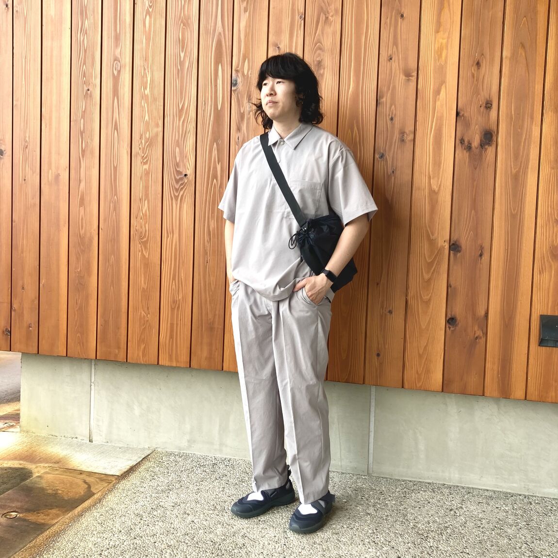 【燕】紳士　風を通す服セットアップ着用例2
