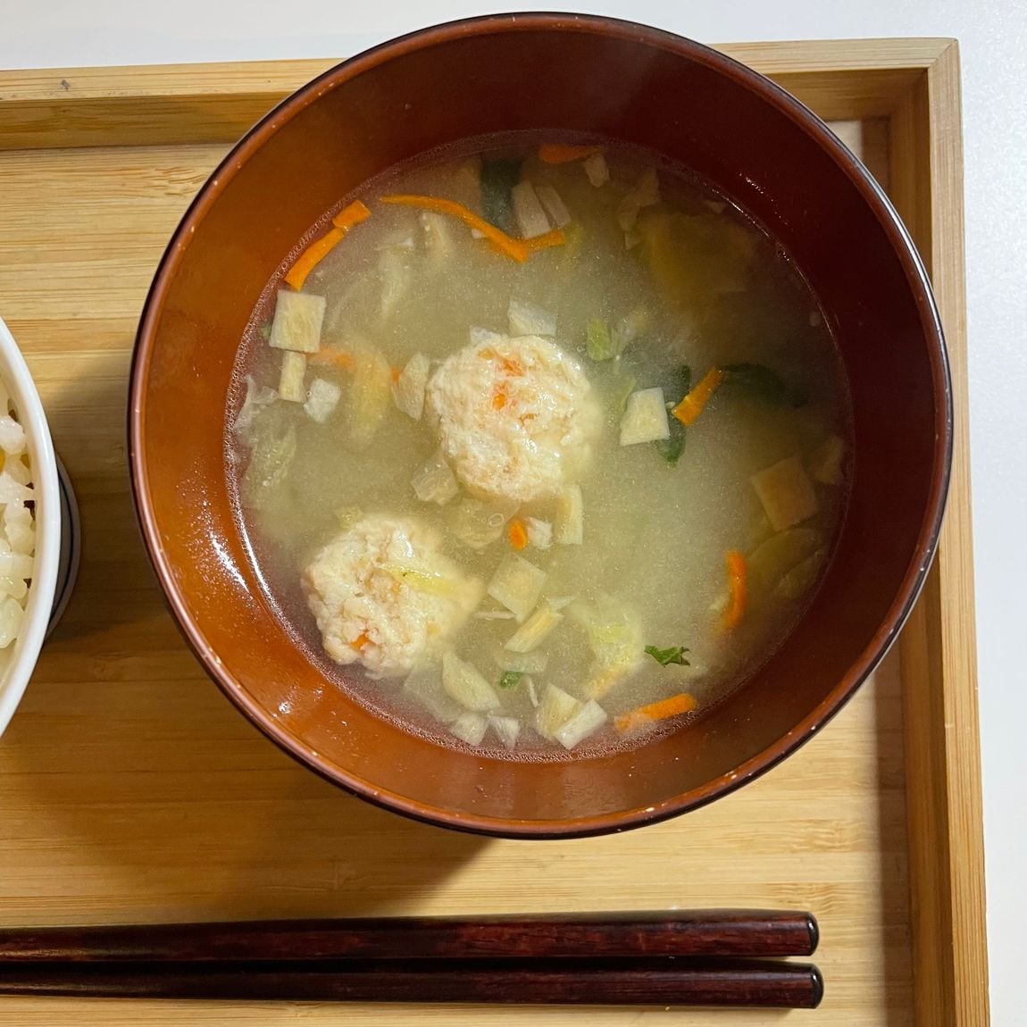 鶏つくねのみそしる