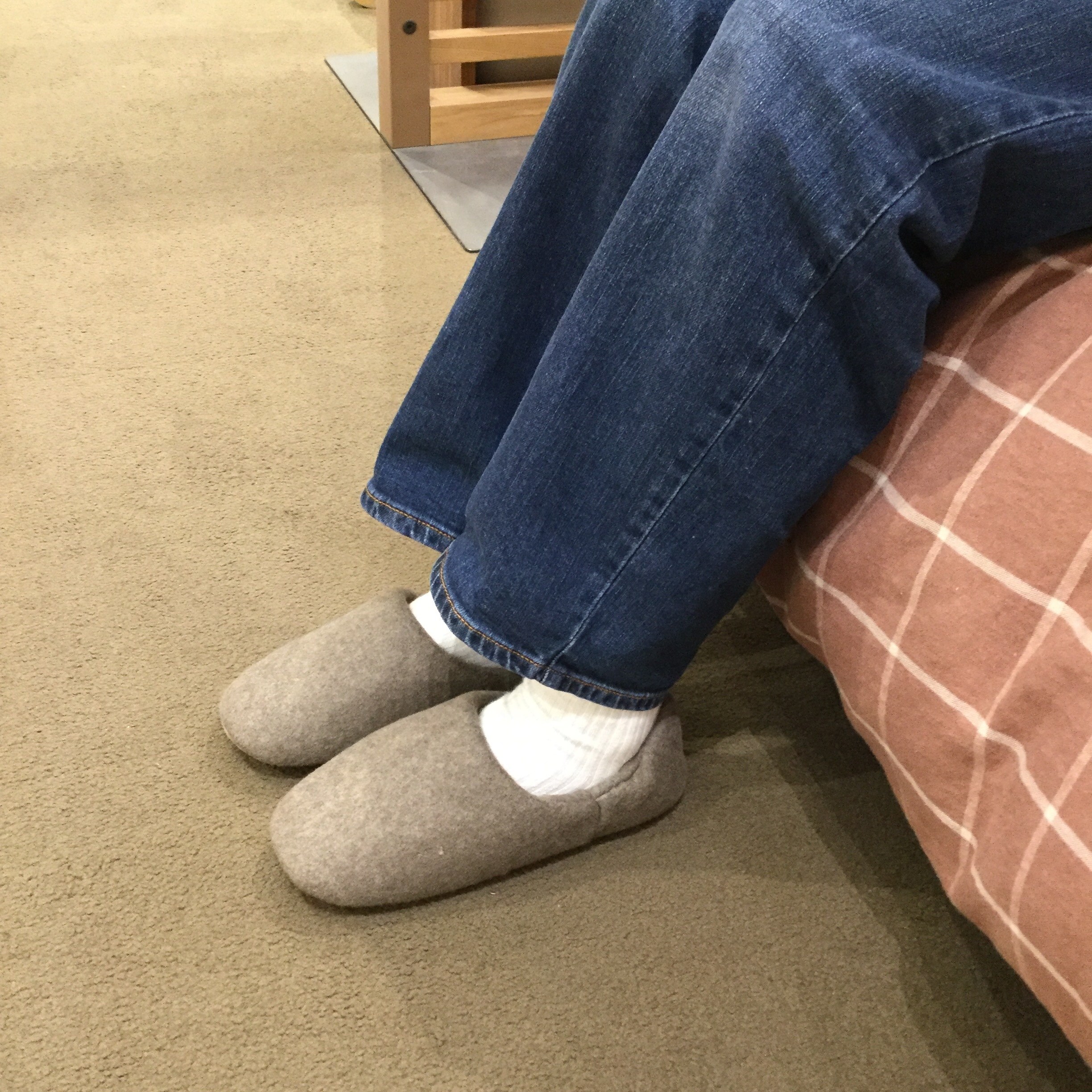 ルームシューズ　試着