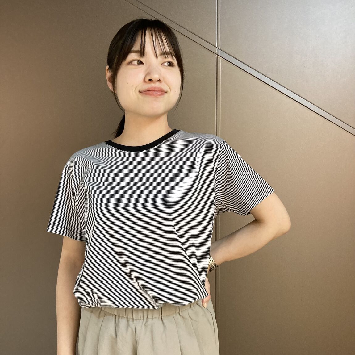 天竺編みクルーネック半袖Tシャツ