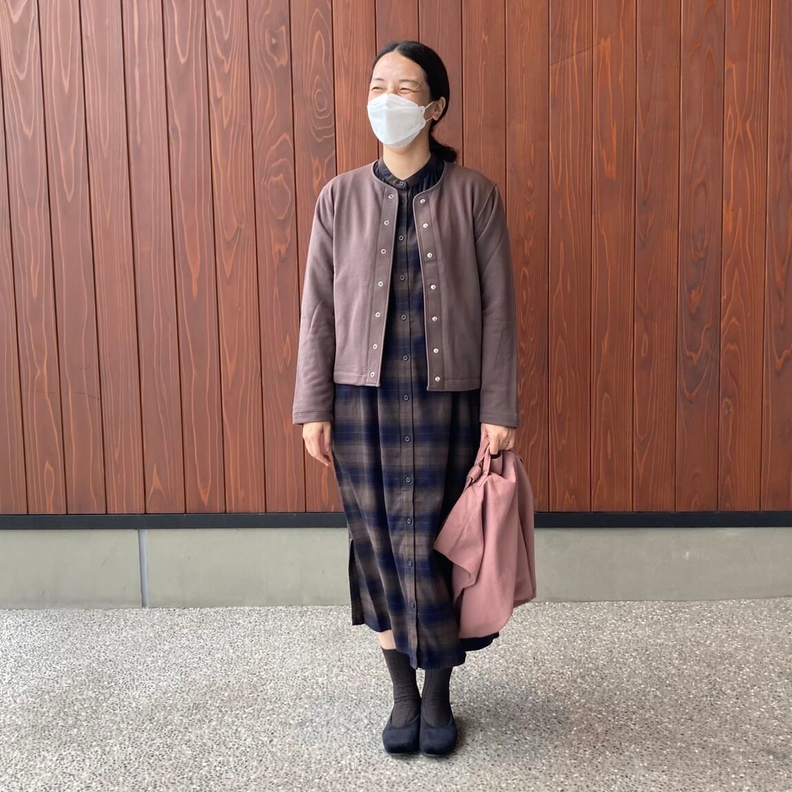【いわて生協盛岡向中野】身長168cm フランネルワンピース_b6mgwo