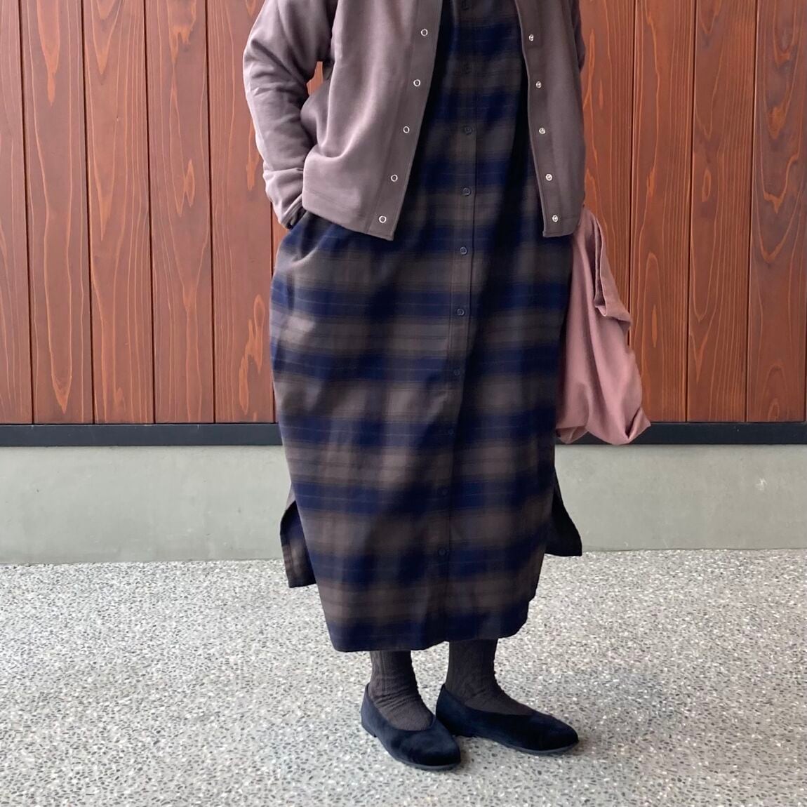 【いわて生協盛岡向中野】身長168cm フランネルワンピース_A7UflW