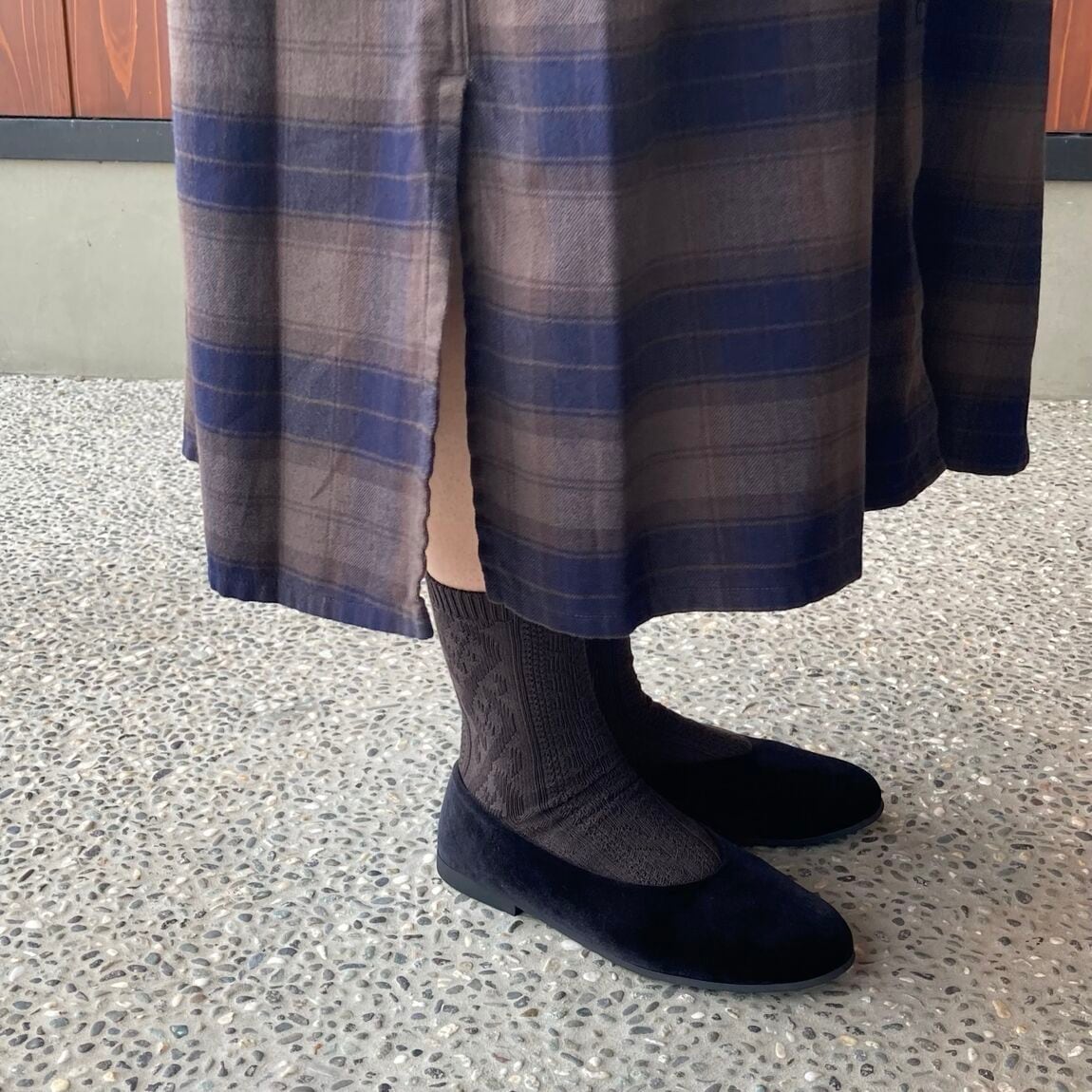 【いわて生協盛岡向中野】身長168cm フランネルワンピース_e6X1A9