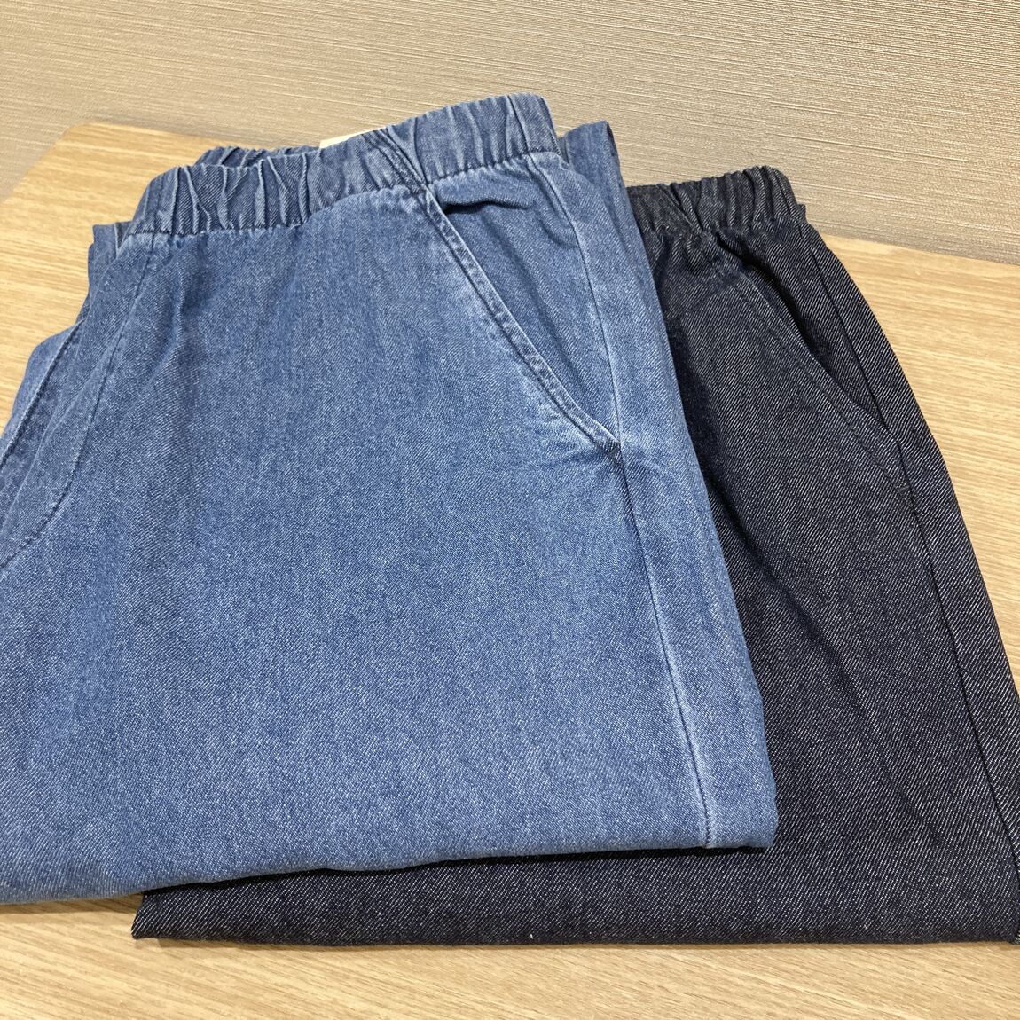 【かみしんプラザ】毎日穿きたくなる、綿100%「洗いざらしコットンイージーテーパードパンツ」_U97W3T