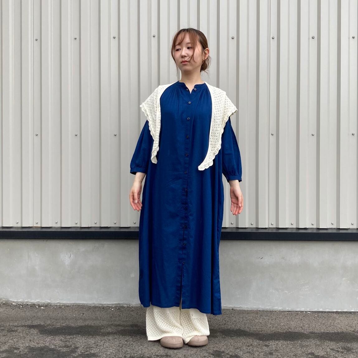 横澤さん　綿ピンタックワンピース_U69YJw